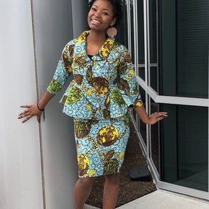 African Ankara women 2 set of top and skirt